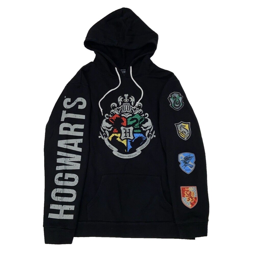 Harry Potter 2019 Hogwarts Black Draco Hoodie Unisex Size X-Large